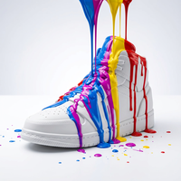 Figurines de chaussures en résine fluide faites main DIY 29cm Ours Violent Ours Blanc pour peinture fluide