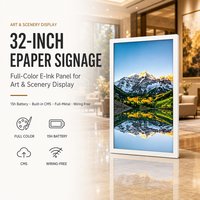 Layar E-Ink Berwarna 32 Inci untuk Industri -30 hingga 80 Mesin Periklanan Luar Ruangan ChLCD Teknologi Bistabil Reflektif Tanpa Daya