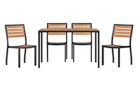Ensemble table et chaises de salle à manger de haute qualité 7 pièces pour terrasse de jardin de restaurant extérieur