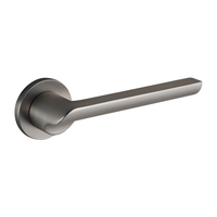 Poignée de porte ronde moderne de luxe en acier inoxydable couleur bronze, design de poignée de porte principale pour salle de bain