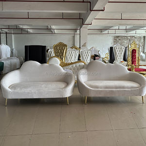 Sofá Nube de Lujo para Decoración del Hogar, Silla para Novios, Sofá de Boda de Terciopelo Blanco - Product Image 2