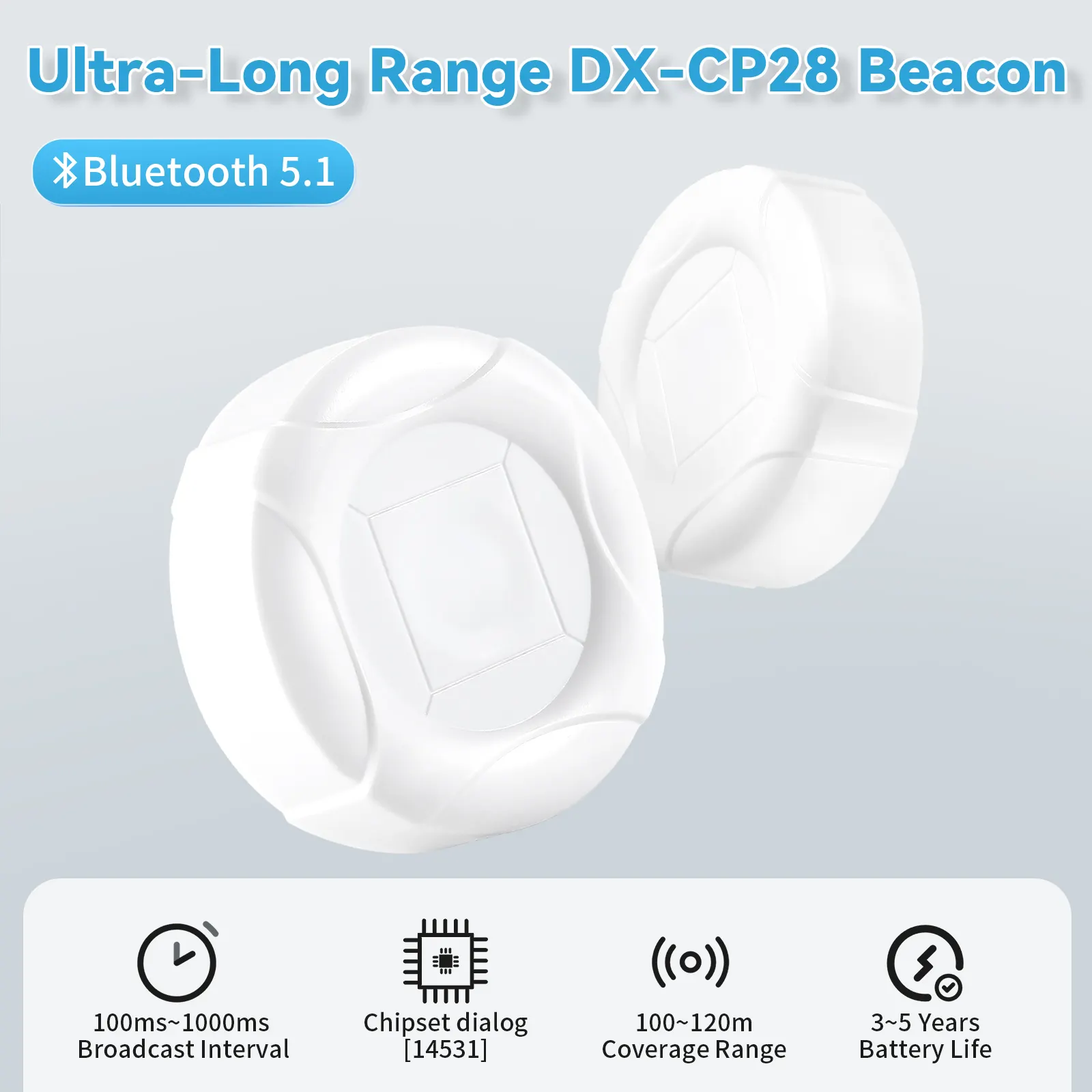 DX-SMART Iot Ultra Lange Afstand Ibeacon Aoa Locator 5 Jaar Lange Levensduur Batterij Asset Tracking Uwb Bluetooth Baken