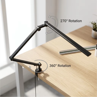 Lampe de bureau LED tactile/infrarouge à intensité variable, changeante de couleur, pliable en métal, double source lumineuse, AC, protection des yeux, écologique, contemporaine