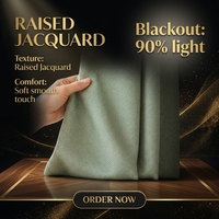 Rideaux occultants jacquard personnalisés, épais et plissés, pour chambre à coucher et salon