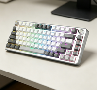 Clavier de jeu mécanique à 60 %, touches PBT remplaçables à chaud, rétroéclairage LED arc-en-ciel pour PC Gamer, ordinateur portable