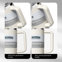 Nouvelle Gourde Isotherme en Acier Inoxydable 2025 Personnalisable, Type Stanley 40Oz Avec Poignée – Tasse de Voyage Chic