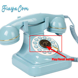 Livre d'or audio et vidéo Fournitures de mariage Livre d'or pour message d'invité Livre d'or pour audio Décor de téléphone antique Téléphone de maison bleu - Product Image 2