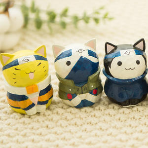 Ornement de chat à la mode fait à la main artisanat créatif en bois pour le bureau ou la maison gravé petits cadeaux accessoires de chat uniques - Product Image 1