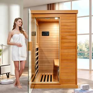 Ambohr US Mini Single Person Indoor Home Use Red Light Therapy Electric Far Infrared Hemlock Sauna Room - Product Image 1