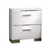 Nightstand with High Gloss Lacquer Chrome Handles Adjustable <b>White</b> <b>Bedside</b> <b>Table</b> Panel Wood for Bedroom & Living Room Storage - Product Image 6