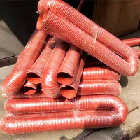 Tuyau en silicone vulcanisé bon marché de 200 mm pour pliage de conduits, tuyau de refroidissement pour sécheuse en fibre de verre