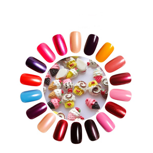 Venta al por mayor 30 unids/bolsa colorido 3D Nail Art Charms accesorios de <span class=keywords><strong>manicura</strong></span> resina postre decoraciones hechas de plástico - Product Image 3