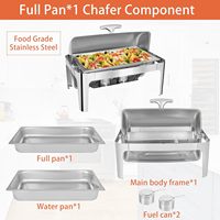 Heavy bao Commercial Restaurant Ausrüstung Luxus Roll Top Buffet Servieren Food Warmer Gebrauchte Lebensmittel Chafer Dish Buffet Chafing Dish