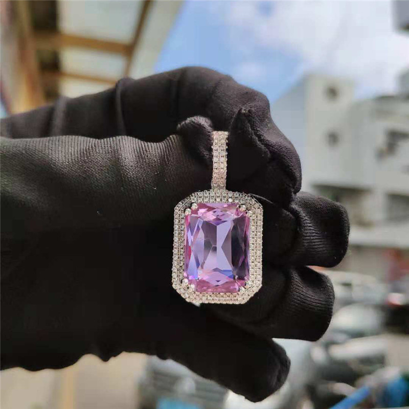 Silver + light purple stone