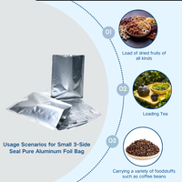 High Barrier Metallized Film 3 Side Seal Bag for Oxygen Sensitive Products