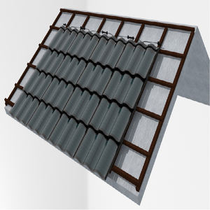 Panel Solar de teja de vidrio eternit BIPV, sistema de energía, película fina, energía fotovoltaica, 30W - Product Image 6