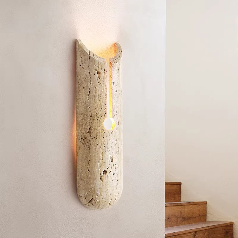Wabi Sabi Travertine LED Wall Lamp