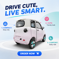 Mini pick-up électrique fermé |   Véhicule à énergie nouvelle pour usage familial urbain
