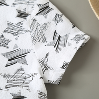 Ensemble décontracté deux pièces chemise et short pour garçons, vêtements de plage de créateur pour tout-petits, tenues d'été pour enfants, combinaison bébé à motif dessin animé