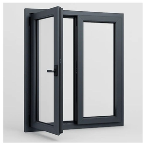 Fenêtres à battants en aluminium à double vitrage, modernes et personnalisées, pour l'extérieur des villas, avec moustiquaires, isolation thermique et imperméabilité - Product Image 4