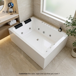 Vasca da Bagno Idromassaggio di <span class=keywords><strong>Lusso</strong></span> in Acrilico Bianco per 2 Persone, 1800mm, per Interni, con Funzione Massaggio e Spa - Product Image 3