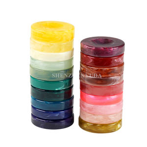 Rouleau de 15 jetons de jeu de <span class=keywords><strong>backgammon</strong></span> artisanaux de 40 mm, en résine brillante de style marbre, 1,57 pouce, style galaxie - Product Image 3