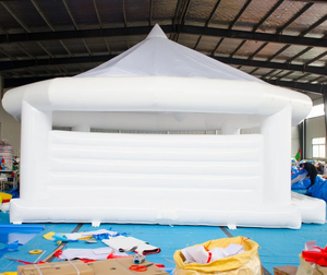 Hermoso Castillo Inflable Blanco para Bodas, Casa <span class=keywords><strong>de</strong></span> Brinco Grande <span class=keywords><strong>de</strong></span> PVC, Trampolín para Niños y Adultos, Eventos y Fiestas <span class=keywords><strong>de</strong></span> Bodas - Product Image 5