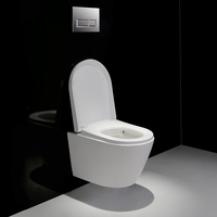 Bagno di lusso in ceramica bianca a parete fila Wc a filo pareti senza serbatoio appeso Wc sanitari montato senza montatura toilette galleggiante