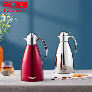 Carafe thermique polie à la main Hocomaid 80220C 2.0L, acier inoxydable 304 sans soudure, garantie 5 ans, LFGB, 0.6kg, légère - Product Image 2