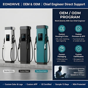 Nouvelle station de recharge rapide pour véhicules électriques EONDRIVE IP54 OCPP1.6 Type2 à deux pistolets AC 400V 44kW avec une efficacité de 94% pour les parkings en Europe - Product Image 3