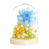 Lot de Blocs de Construction en Plastique ABS Micro, Modèles de Plantes Simulées, Jouets de Dessin Animé, Combinaison Multi-modèles, Version Q, 14+ DIY