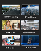 DVR 4G avec double caméra, wi-fi intégré, prise en charge du GPS