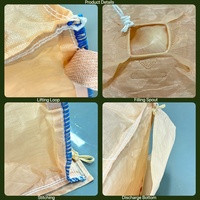 Sac vrac FIBC de 1 tonne de qualité alimentaire, 1000 kg, 4 panneaux, 100% PP vierge tissé, doublure PE anti-poussière, inodore, pour l'emballage du riz, du sucre et de la farine, certifié BRC
