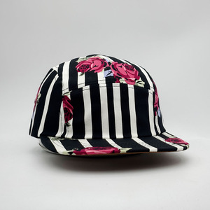 Chapeau de camp de course pour femme à la mode personnalisée Casquette de baseball à profil moyen 5 panneaux Impression de <span class=keywords><strong>fleurs</strong></span> à bord en daim pour la pêche à la plage en plein air - Product Image 4