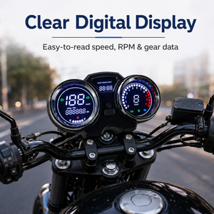Velocímetro Digital para Motocicleta, Tacómetro, Indicador de Marcha para Suzuki GN150 GN125 <span class=keywords><strong>NOVE</strong></span> EN125 GSX125 QS125 - Product Image 2