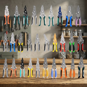 Ensemble de pinces à sertir pour bornes électriques, pinces à sertir à cliquet avec poignées souples pour bornes électriques - Product Image 3