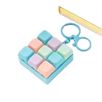 3pcs Mini Keyboard Fidget Toy Keychains Fun Stress Relief Buttons Portable Keyring Toys