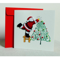 Carte-cadeau en papier fait main pour Noël, les fêtes et les vœux, fabriquée au Vietnam, fournitures en gros