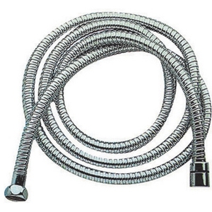 Tuyau de douche conique moderne de 2 m en chrome, flexible avec finition en ABS, PVC, EPDM, PBC, laiton pour salles de bain et toilettes - Product Image 1