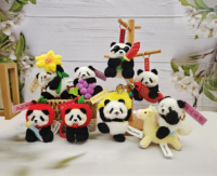 Anoeo FoShan Vente en gros - Jouets de haute qualité, porte-clés en peluche Panda porte-bonheur en coton PP de 4 pouces, haute visibilité