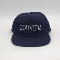 Casquettes Snapback Vintage en Coton Non Structuré à 5 Panneaux, Personnalisables avec Motif Lettres Imprimées en Relief sous la Visière, en Tissu Éponge