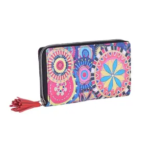 Indian Manufacturer of Digital Print Ladies Leather Clutch for Daily Life use Luxury Branded Leather Clutch from India