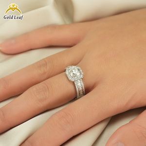 แหวนเพชรทรงคุชชั่น 2 กะรัต เพาะเลี้ยงในห้องปฏิบัติการ พร้อมใบรับรอง IGI ทองคำแท้ ชุบทองคำแท้ สำหรับผู้หญิง - Product Image 6