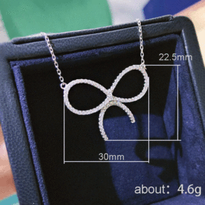 Collana con Ciondolo a Fiocco Stile Foresta per Donne, Elegante Catena da Collo per Ragazze, Gioielli alla Moda - Product Image 4