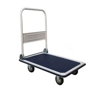 Carretilla de Plataforma para Almacén, Carretilla de Mano de Cuatro Ruedas, Carretilla Plegable