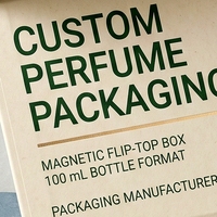 Boîte à parfum rigide de luxe sur mesure, style livre blanc magnétique, pour une seule bouteille, présentation pour emballage de parfum personnalisé