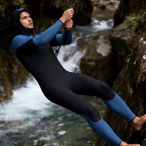 بدلة غطس رجالية قطعة واحدة مقاومة للماء بسحاب أمامي ومطبوعة مقاس 3.5 ملم للأنشطة المائية (الكانوينج) - Product Image 3
