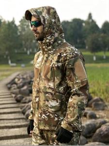 Giacca Bomber Bone Frog Autunnale in Poliestere Softshell, Streetwear, Ampia Vestibilità, con Cappuccio, Impermeabile, Antivento e Calda - Product Image 6