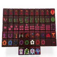 Nouveau thème 2026 : Mahjong de golf américain moderne, motif Big Ben Rose, bus à deux étages peint à la main, portable, en stock