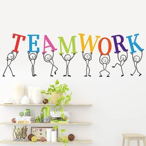 Adesivo Murale di Alta Qualità con Tema di Lavoro di Squadra Colorato per Camerette e Soggiorno, Decorazione per Bambini - Product Image 1